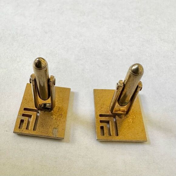 Vintage Swank Gold Tone rectangle  Cufflinks - Picture 2 of 6